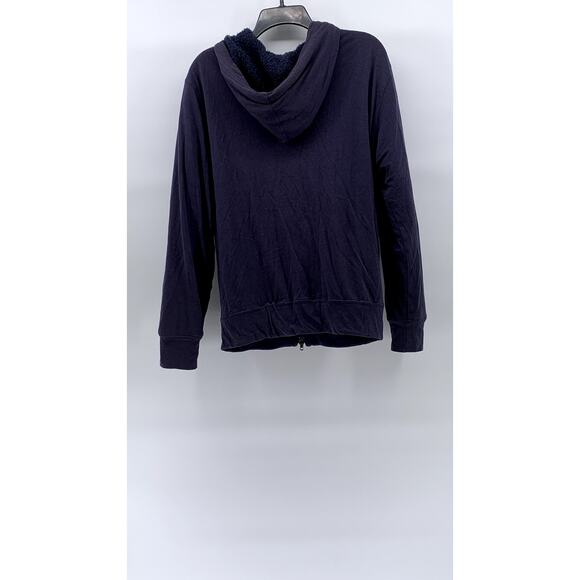 UNITED ARROWS Men's Dark Blue Heavyweight Teddy Fleece Zip-Up Jacket SZ XL - Picture 2 of 9